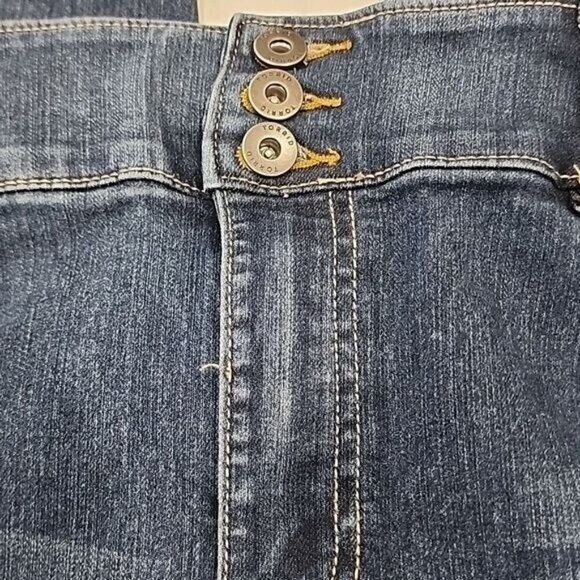 Torrid Jeans Jegging high rise Medium Wash distressing stretch Women's Tall 20T - Picture 5 of 9